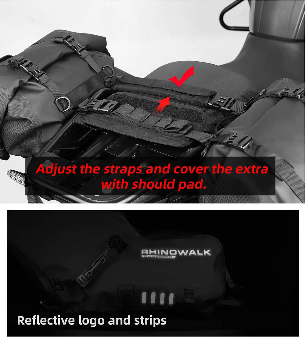 28L Motorcycle Side Bags Waterproof 2-Pack Durable Design
