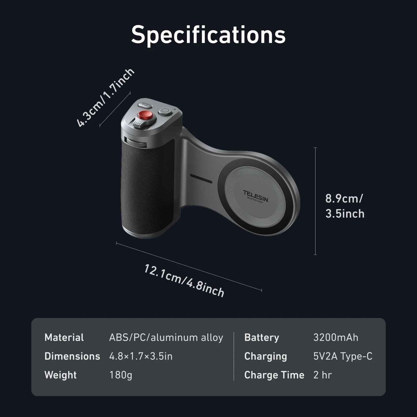 Magnetic Phone Grip with Filter Support iPhone 17 Pro Max