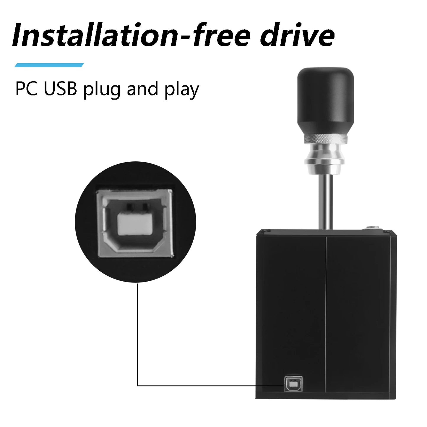 H Pattern Racing Gear Shifter USB Controller for PC