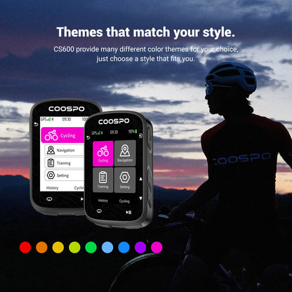 Wireless GPS Cycling Computer with Color Map Navigation