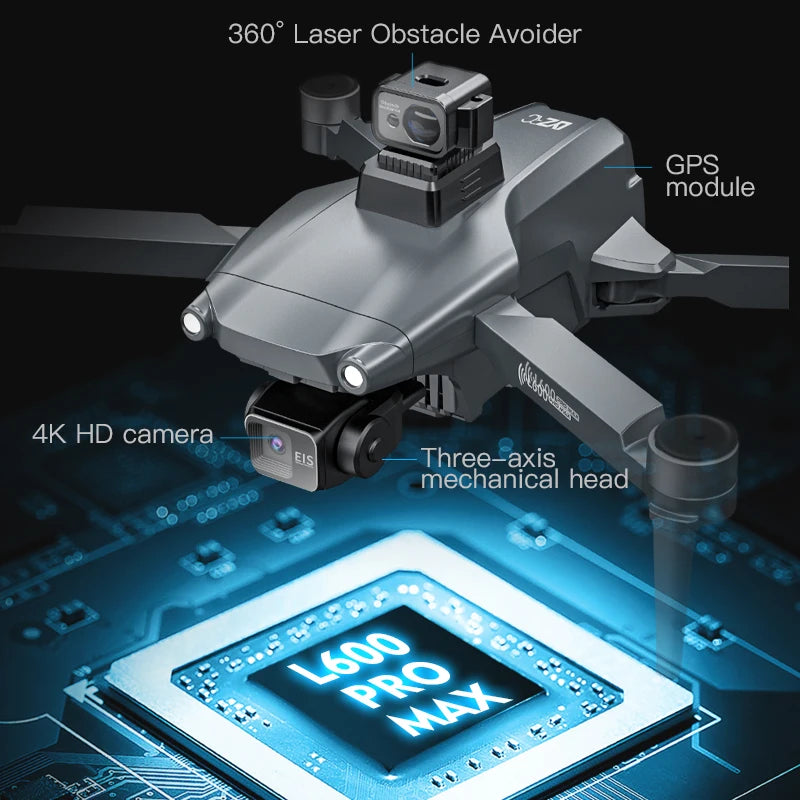 4K Drone 3 Axis Gimbal L600 PRO MAX OAS