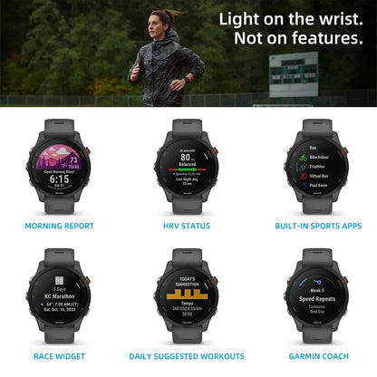 GPS Running Fitness Smartwatch 46mm 1.3 Inch Display Bluetooth 5ATM