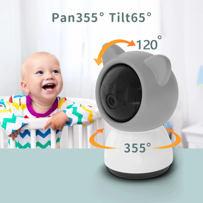 5 Inch WiFi Baby Monitor with 2 Cameras App Control