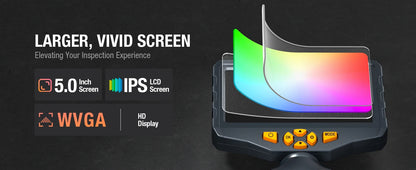 3.9mm Articulating Borescope Camera 1080p 5" IPS Screen