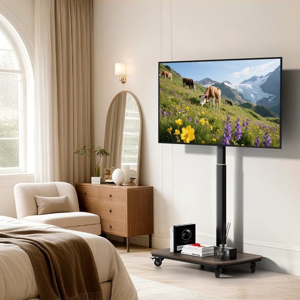 Electric Height Adjustable TV Stand 37–77 Inch with Remote
