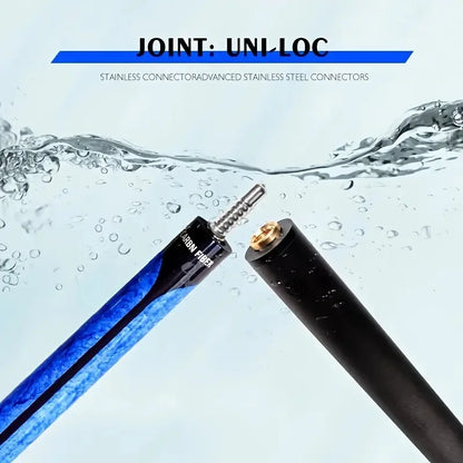 Carbon Fibre Billiard Cue with Extension Blue 11.8mm