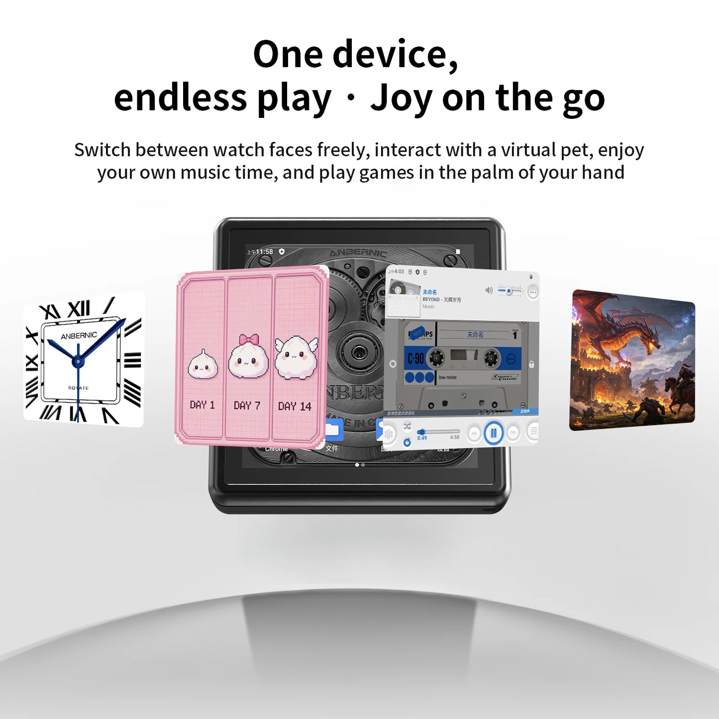 Android Retro Game Console 128GB Rotating IPS Screen
