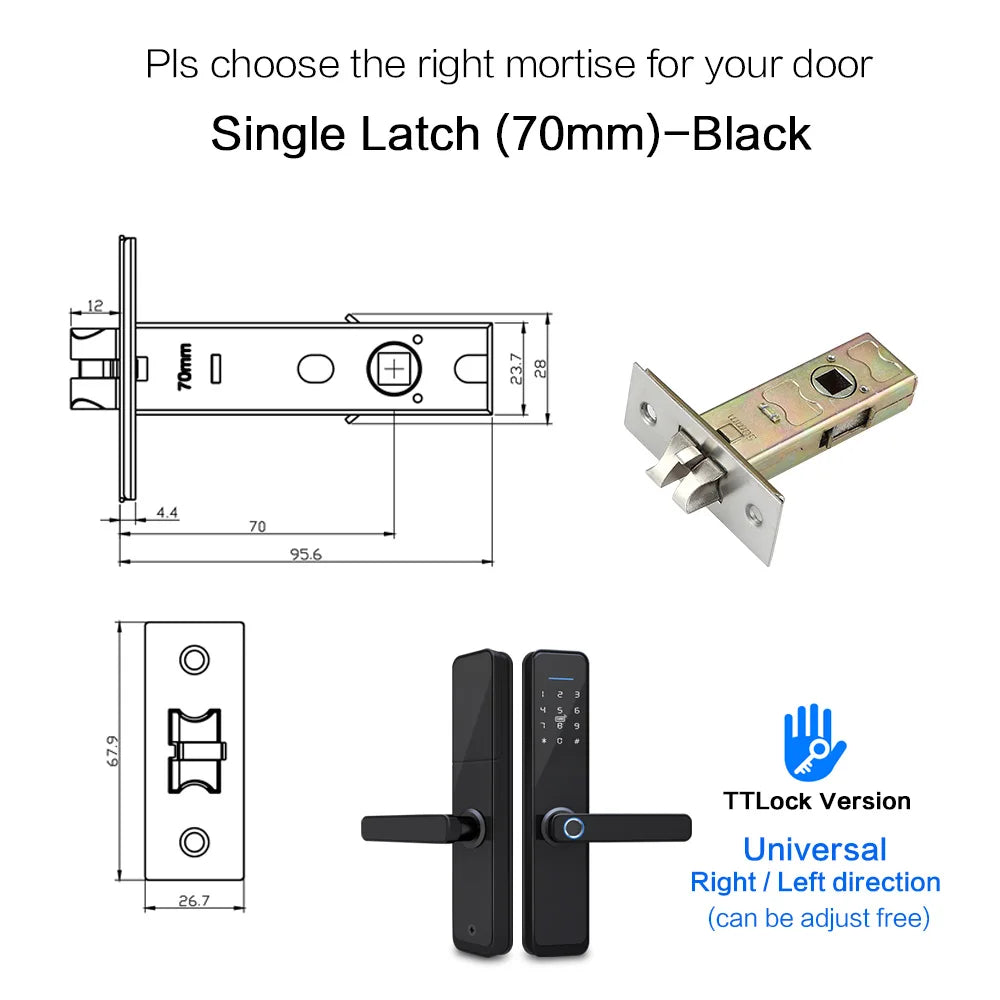 Wifi Smart Fingerprint Door Lock for Home Security