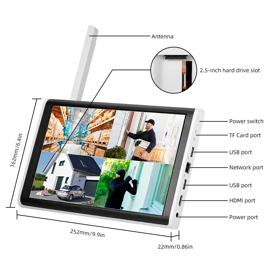 8CH Wireless NVR Security System 2TB HDD