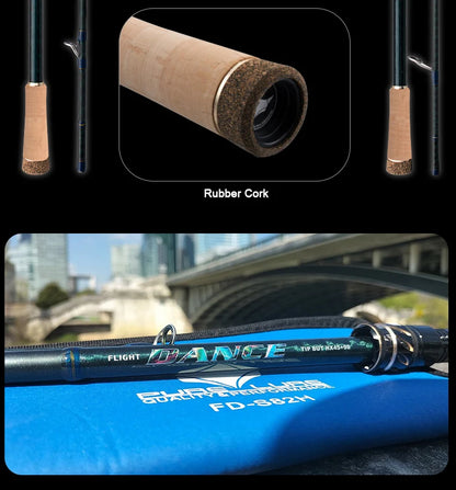 Lightweight 7'4" Spinning Rod for Long Casting