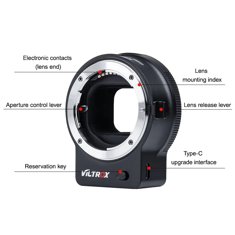 Nikon F to Z Mount Autofocus Lens Adapter Full Frame