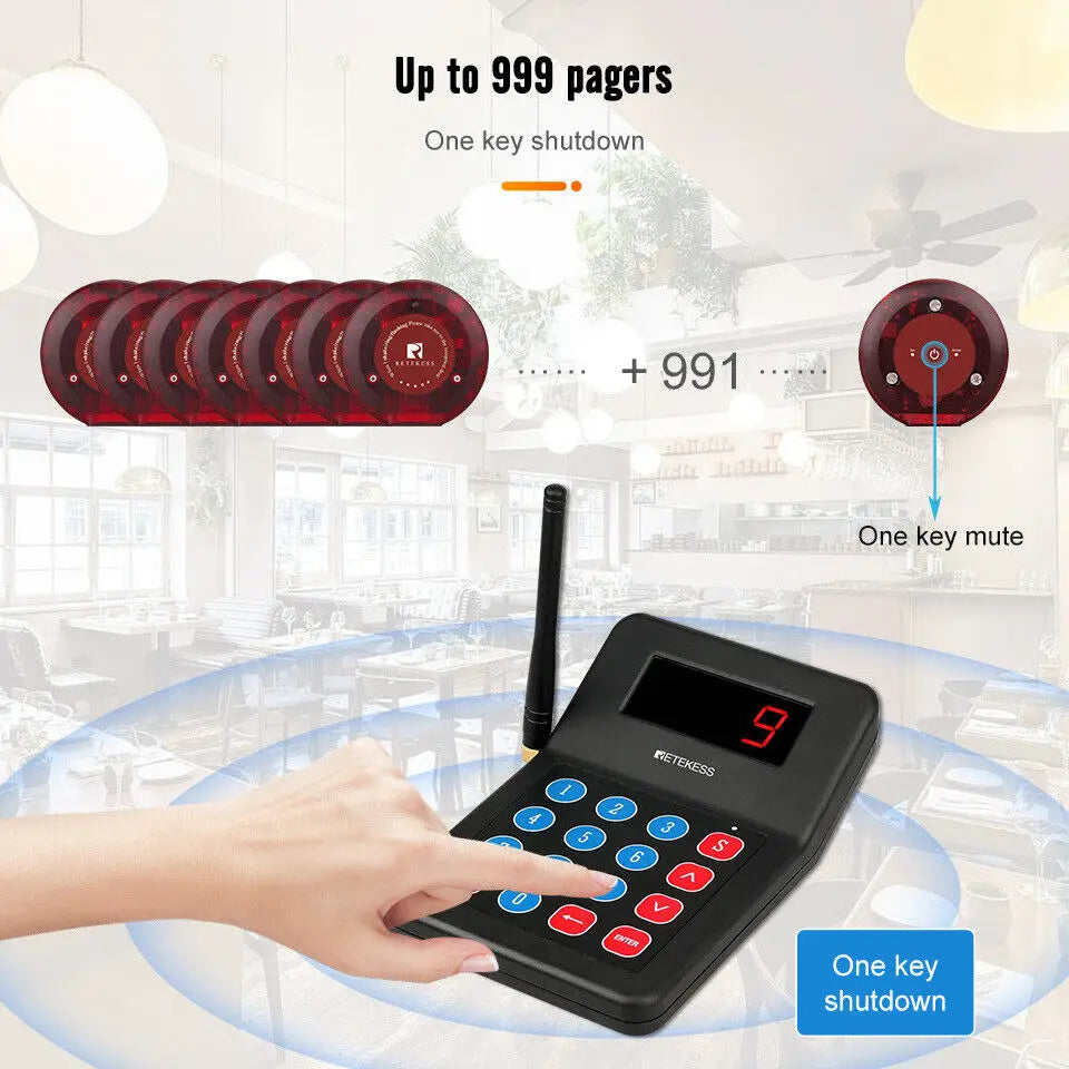 Ten Pager Wireless Calling System for Cafes and Food Trucks