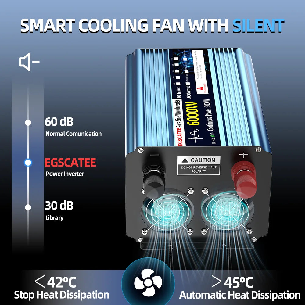 6000W 24V Car Power Inverter with USB Output