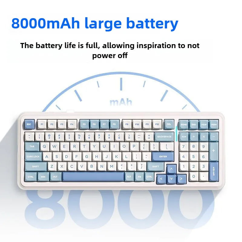 Bluetooth Mechanical Keyboard with Numberpad Pink
