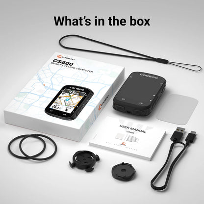Wireless GPS Cycling Computer with Color Map Navigation