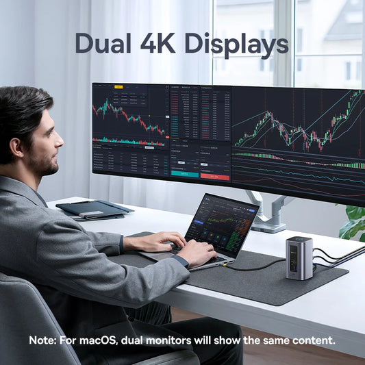 11-in-1 USB C Docking Station with HDMI and DisplayPort