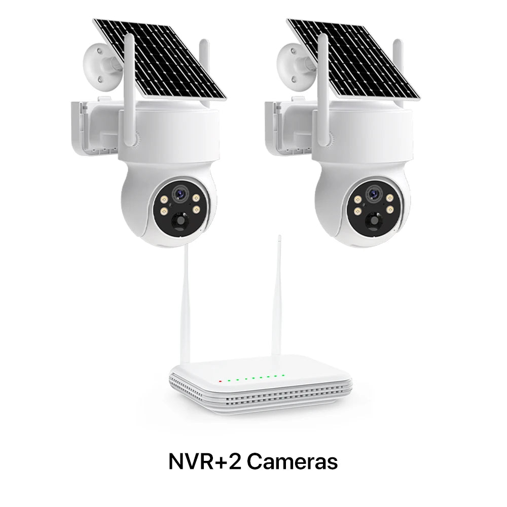 2 Camera 8CH Outdoor WiFi Surveillance Set with 2TB