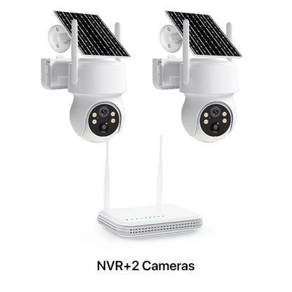 2 Camera 8CH Outdoor WiFi Surveillance Set with 2TB