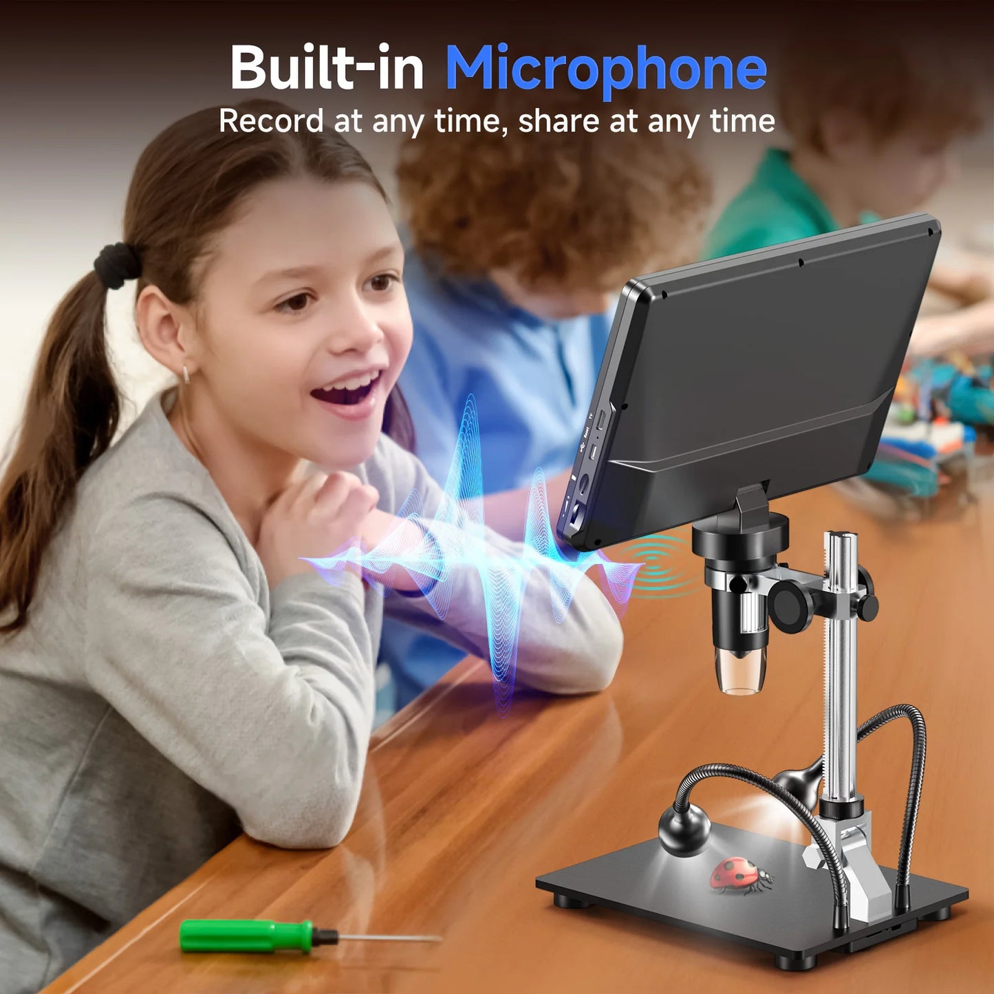 10.1in HDMI Digital Microscope 2000X 20MP Electronics Repair