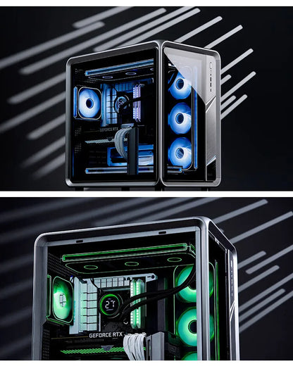 Black 240mm CPU Liquid Cooler with Mirror RGB Fans