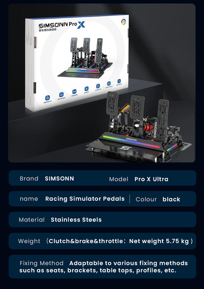 Sim Racing Pedals with Pressure Sensor & Vibration