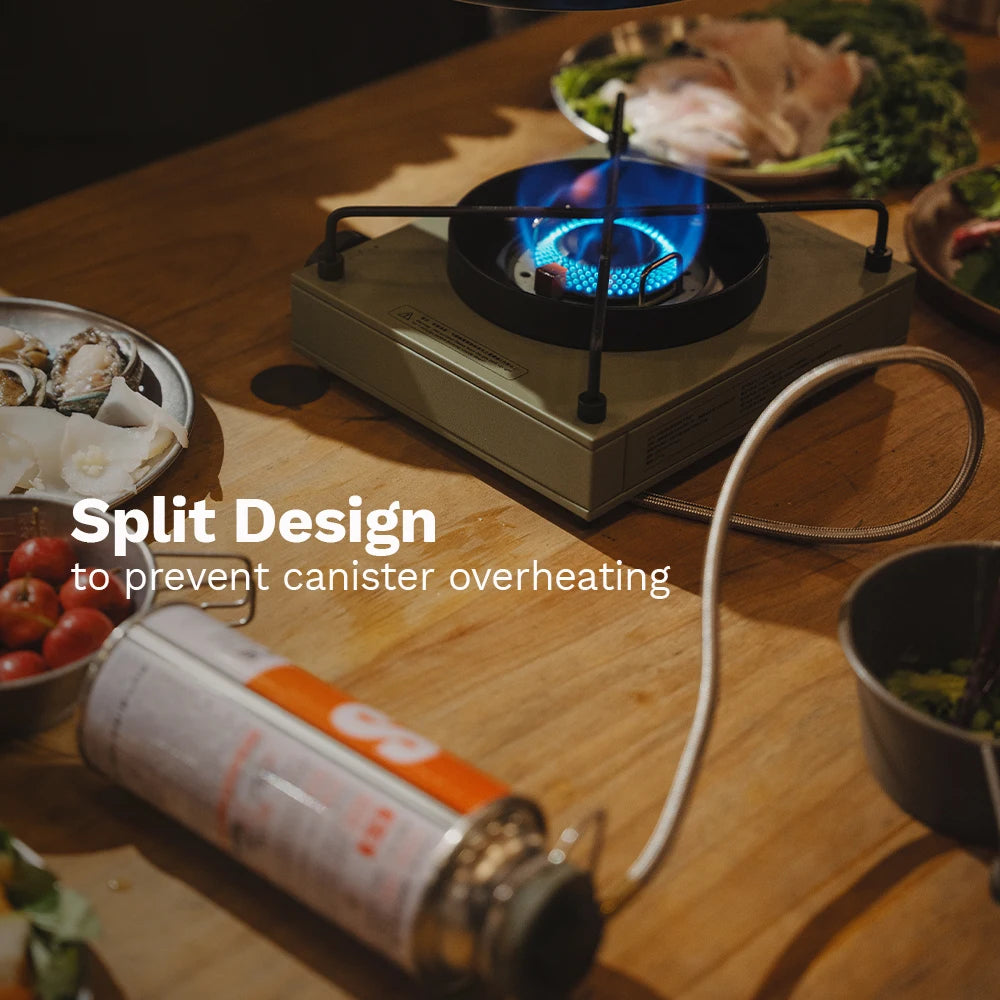 7100W Portable Butane Camping Stove with Piezo Ignition