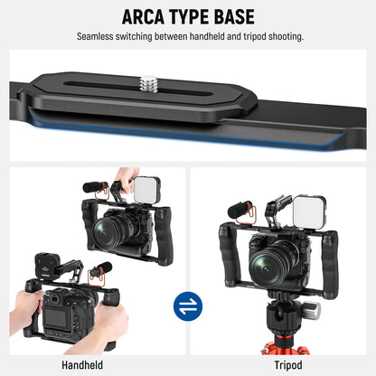 Camera Cage Video Rig with Top Handle Arca Base