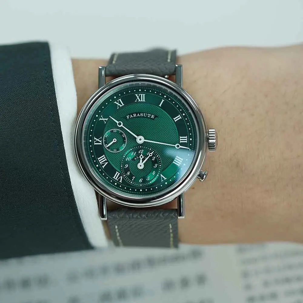 Retro Luxury Quartz Watch Men Waterproof Night Light Green