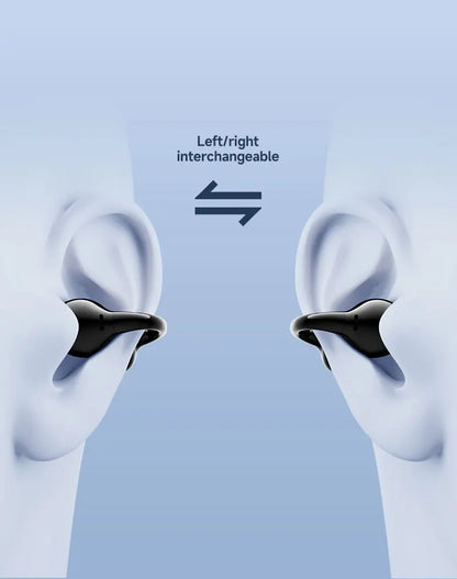 Black Open-Ear Earphones with Multipoint & Long Battery