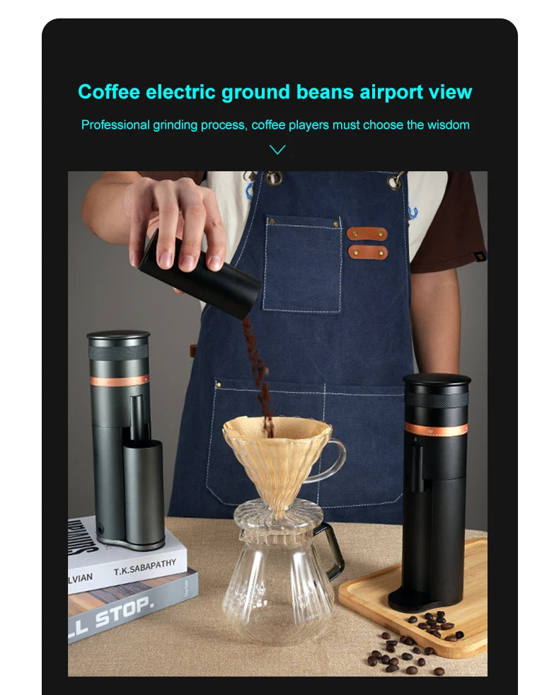 Stepless Espresso Bean Grinder for Cold Brew Silver