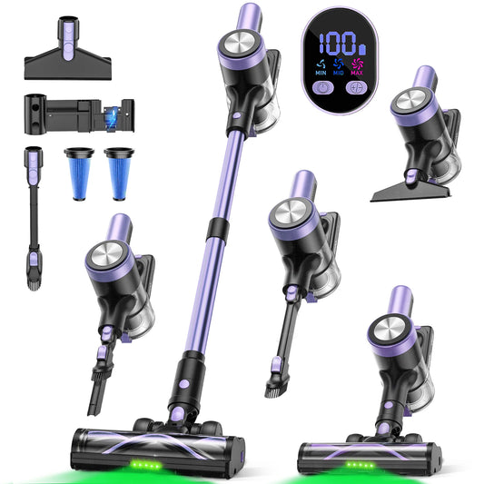 Self-Standing Cordless Vacuum 55Kpa 55Mins Battery with Wall Mount