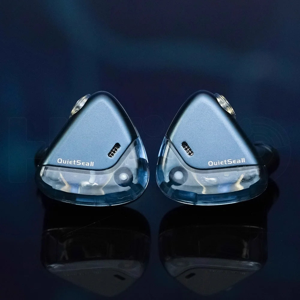 Blue 10mm Dynamic Driver HiFi Earbuds 3.5mm 4.4mm Plugs