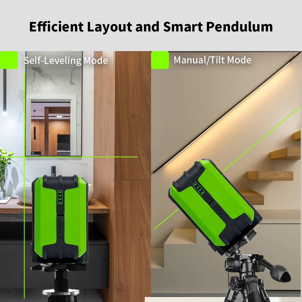 Rechargeable Green Laser Level Kit with Carry Case