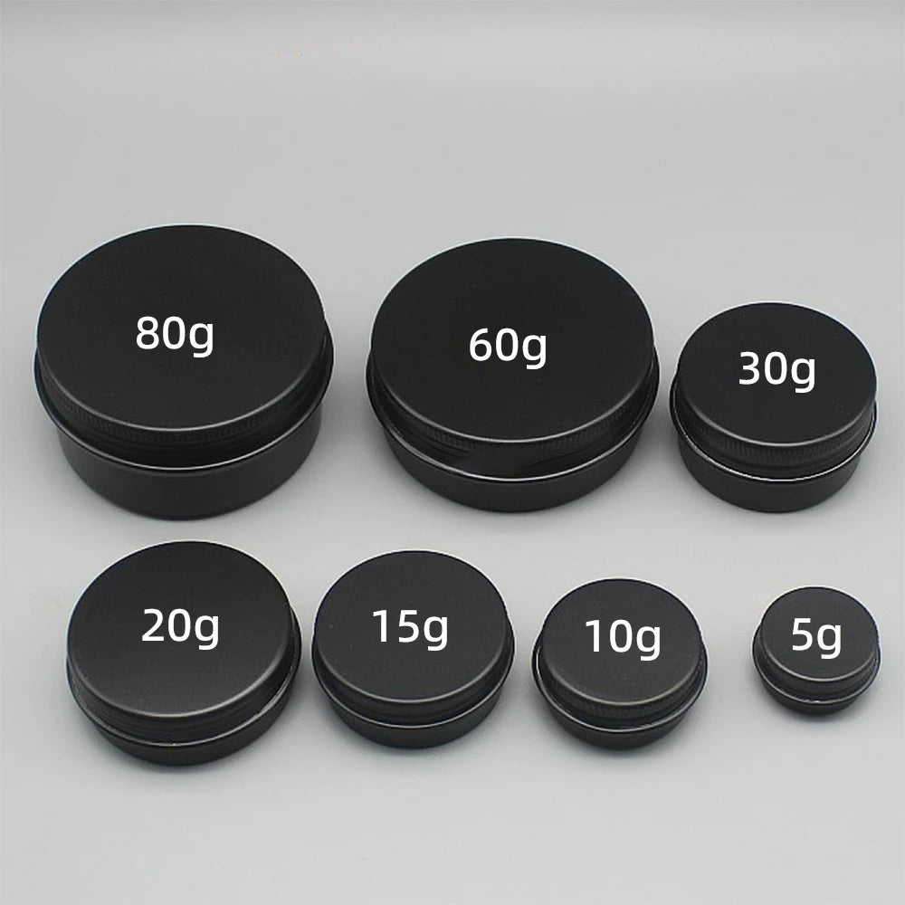 20ml Black Aluminium Tins  200-Pack for Creams & Balms