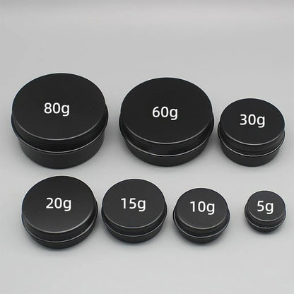 20ml Black Aluminium Tins  200-Pack for Creams & Balms