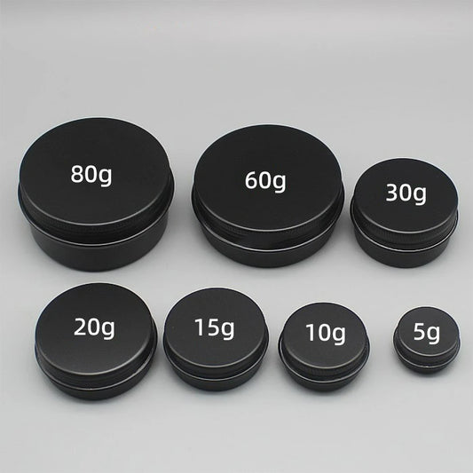 100 × 60ml Round Metal Cosmetic Containers with Lids
