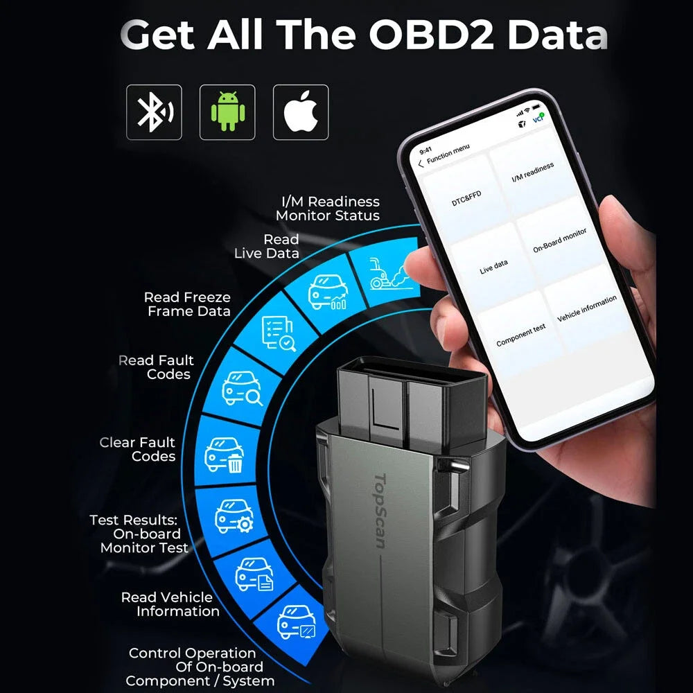 Smart Bluetooth OBD2 Code Reader Key Programming Tool