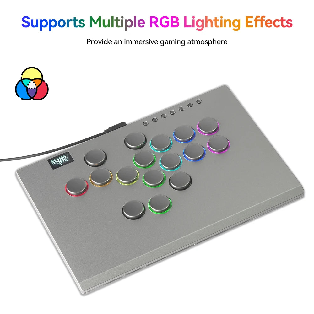 Aluminium Alloy Hitbox Leverless Arcade Controller for PC and PS5