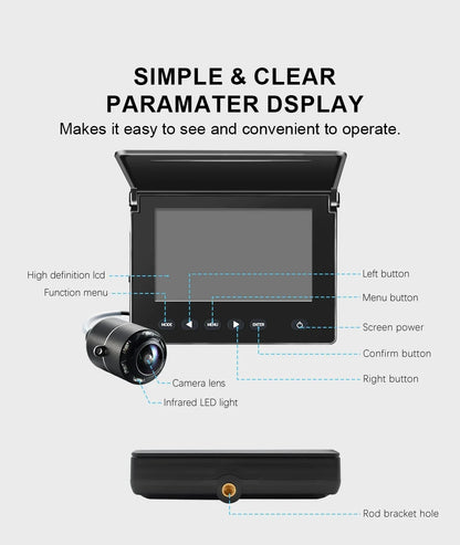 Rechargeable Underwater Inspection Camera 43 Inch Screen 20M Cable