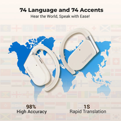 Real Time Translator Earbuds with 144 Online Languages