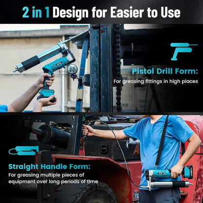 Heavy Duty 12000PSI Cordless Grease Gun 5.3oz per minute