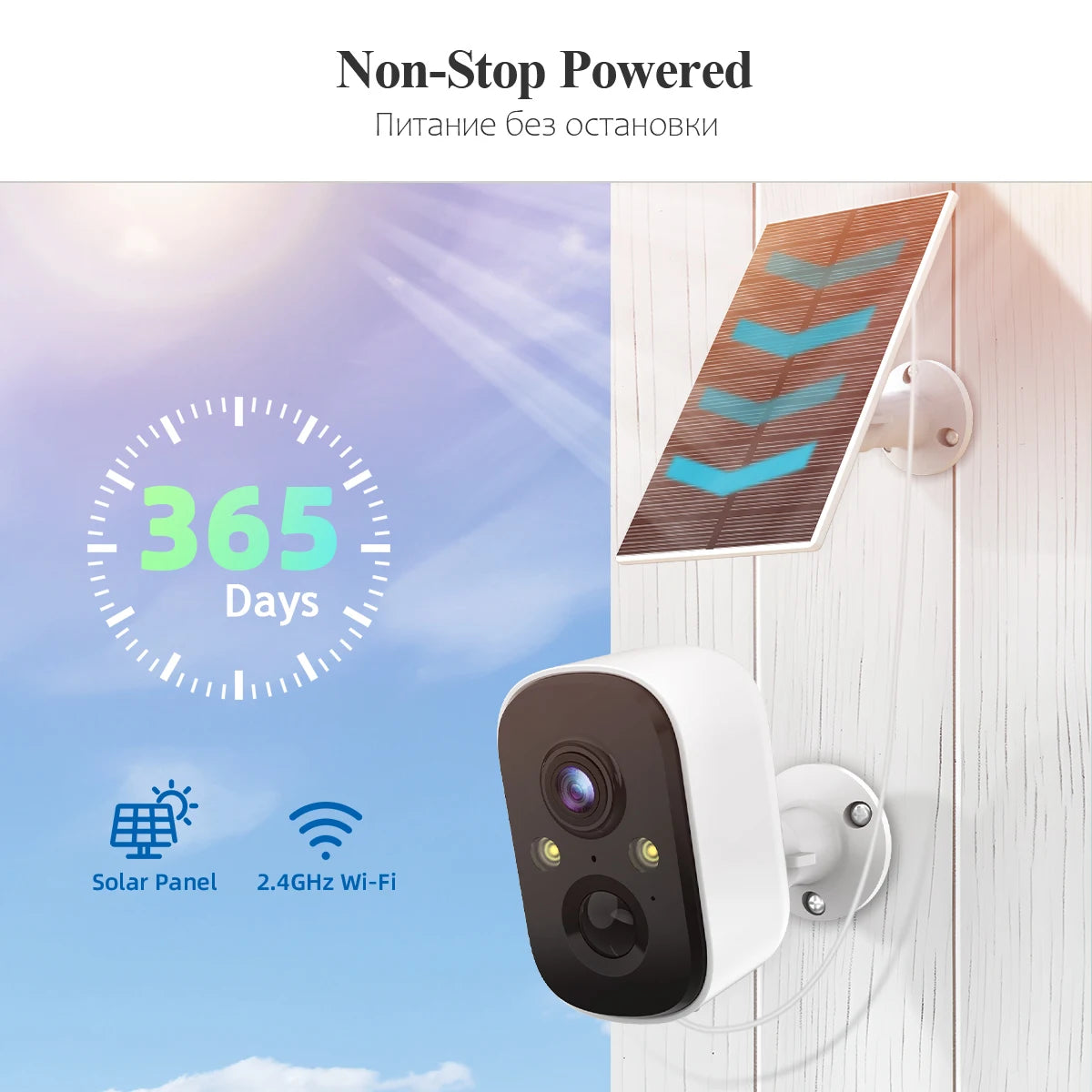 Twin 3MP Wireless Solar Security Cameras with 32GB