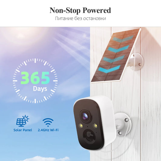 Twin 3MP Wireless Solar Security Cameras with 32GB