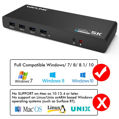 Wavlink 5K Dual Display USB-C Docking Station with HDMI