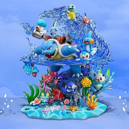 Ocean Blastoise Collectible Figure Statue Anime Battle Display Model