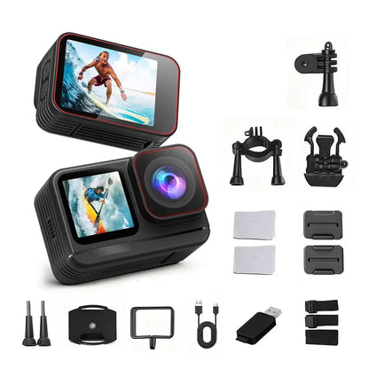 5K Dual Screen Action Camera 4K 60FPS 6-Axis Stabilization
