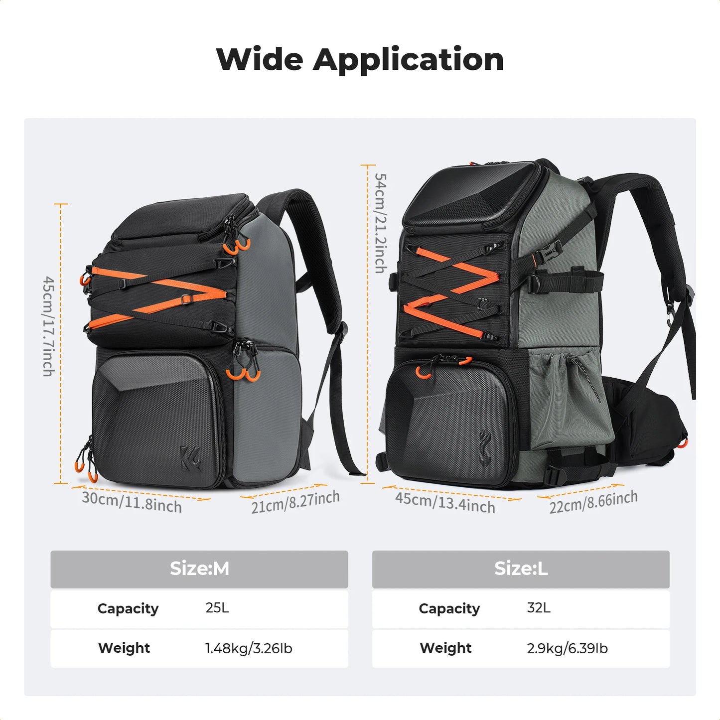 25L Camera Backpack and Sling Bag Waterproof