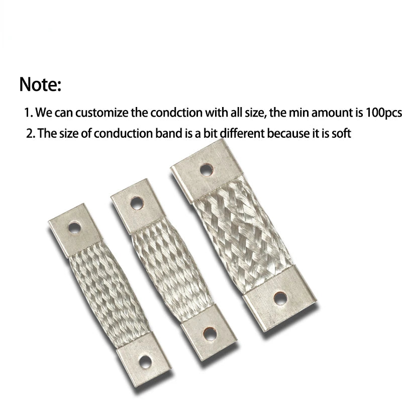M4 75mm² Copper Braided Busbar Battery Connector Strap