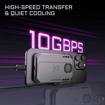 Smart iPhone Cooling Module with SSD Storage Mount