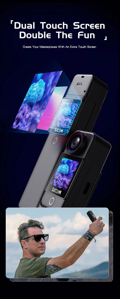 4K Waterproof Pocket Action Camera with 5G WiFi